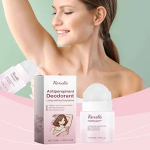 Roxelis 50ml Anti Sweat Deodorant Roller Ball Balm Refreshing Fragrance